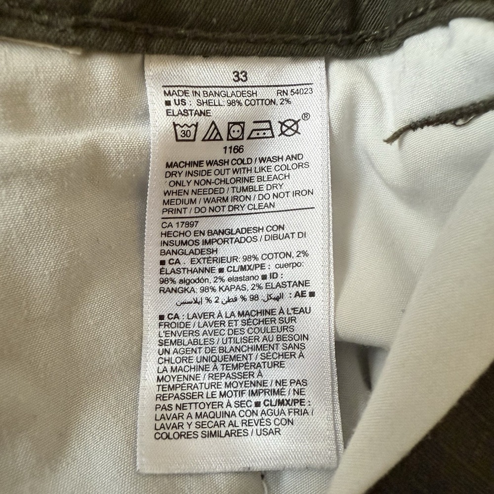 Old Navy Cargo Shorts Men's 33 Olive Green Cotton Flat‎ Front Rip Stop Grunge - Picture 6 of 7